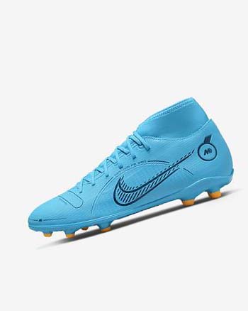 Nike Mercurial Superfly 8 Club MG Azules Naranjas | MX 2539